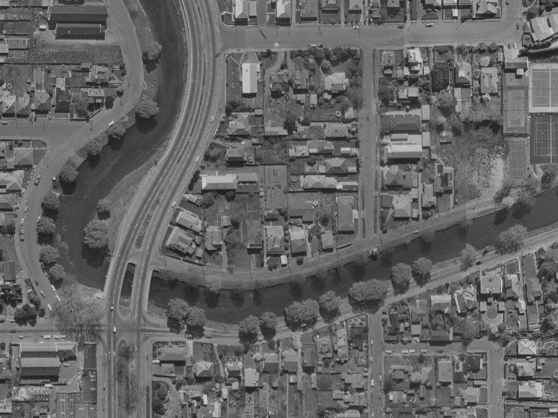 13B River Road from the air, 1970-1974