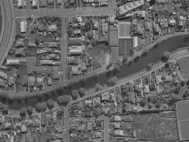 43E River Road from the air, 1970-1974