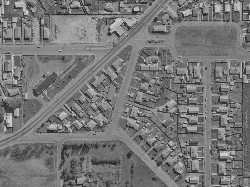 Coulter Street from the air, 1970-1974
