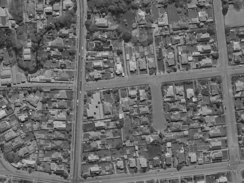 83A Matai Street West from the air, 1970-1974