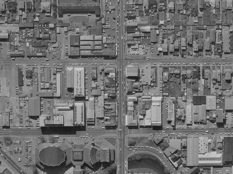 809 Colombo Street from the air, 1970-1974