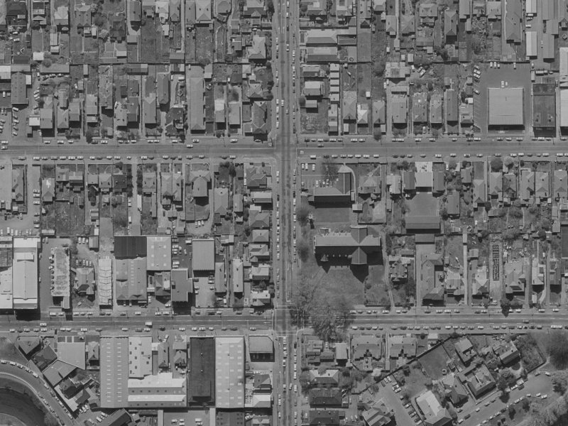 252 Manchester Street from the air, 1970-1974