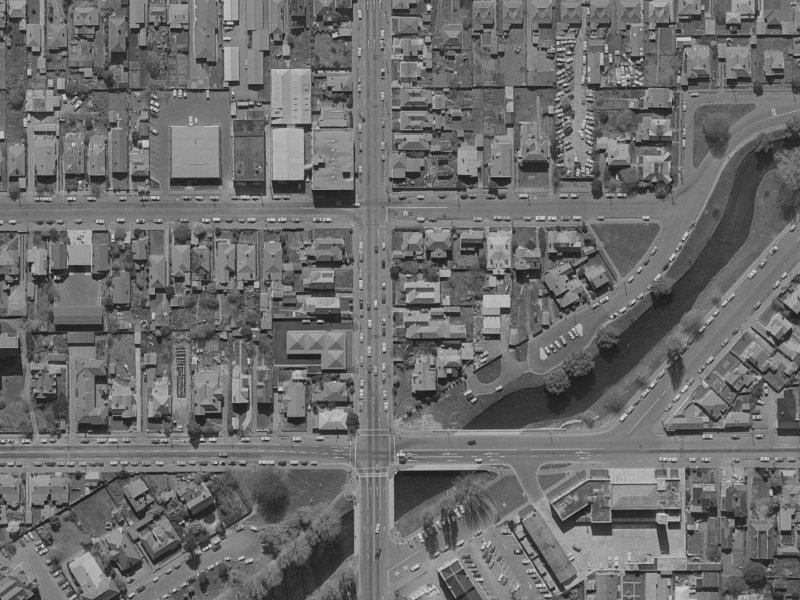 324 Madras Street from the air, 1970-1974
