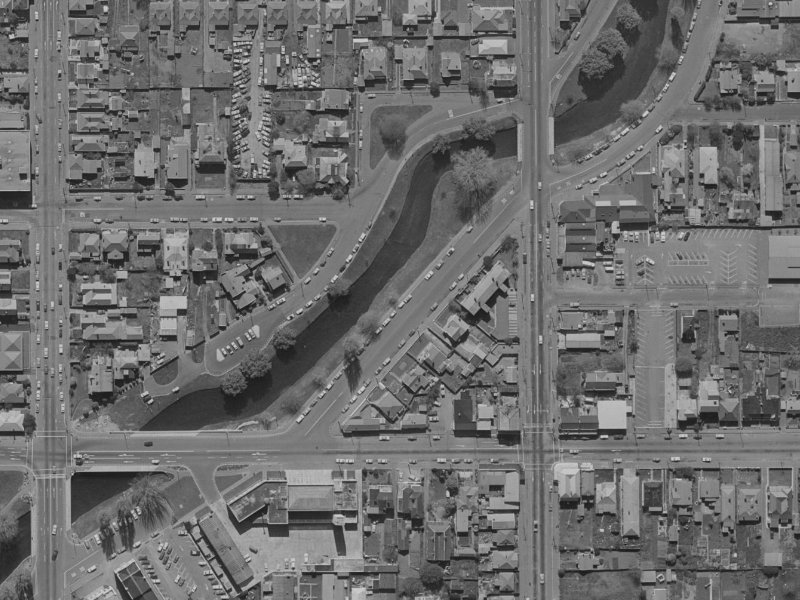 317 Oxford Terrace from the air, 1970-1974