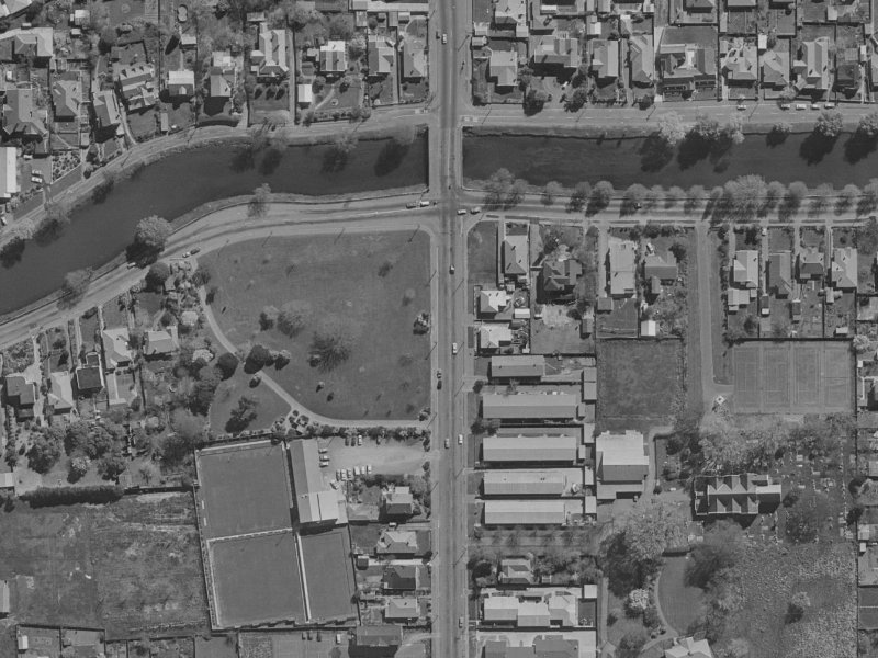 173-185 Stanmore Road from the air, 1970-1974