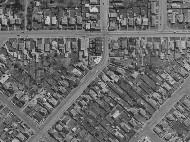 695A Gloucester Street from the air, 1970-1974