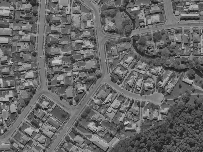 54 Totara Street from the air, 1970-1974