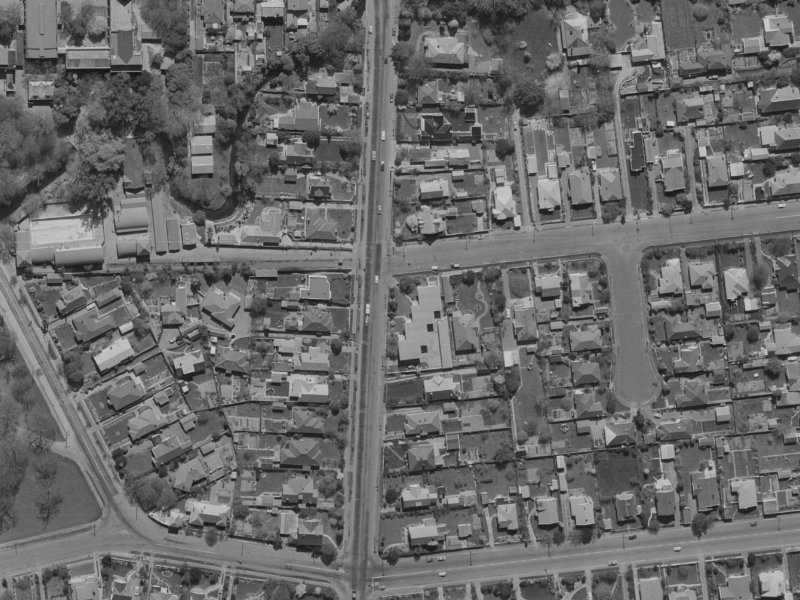 48 Straven Road from the air, 1970-1974
