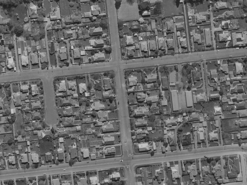 38 Harakeke Street from the air, 1970-1974