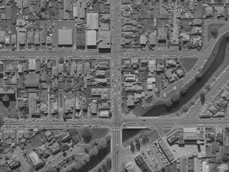 307 Madras Street from the air, 1970-1974