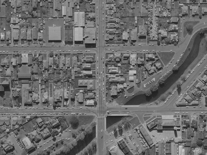 320 Madras Street from the air, 1970-1974