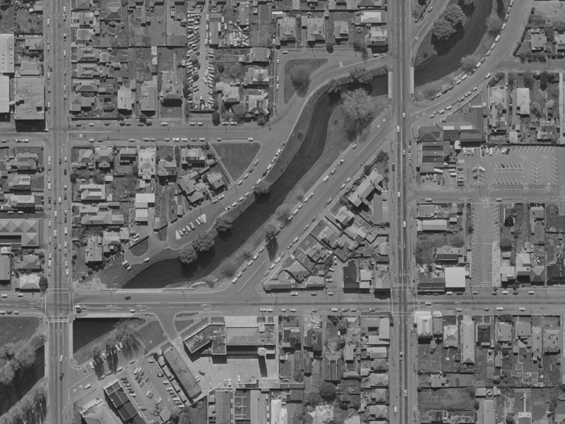 316 Oxford Terrace from the air, 1970-1974