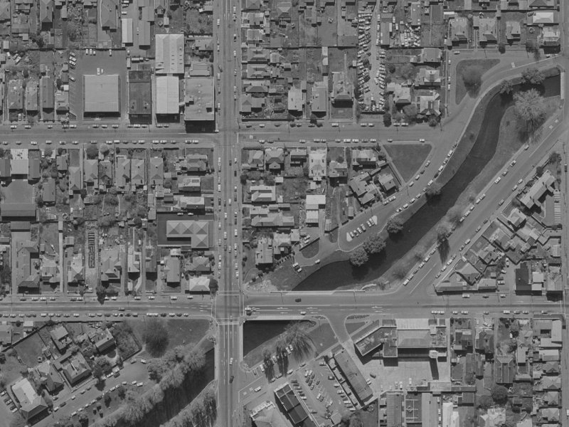 320B Oxford Terrace from the air, 1970-1974