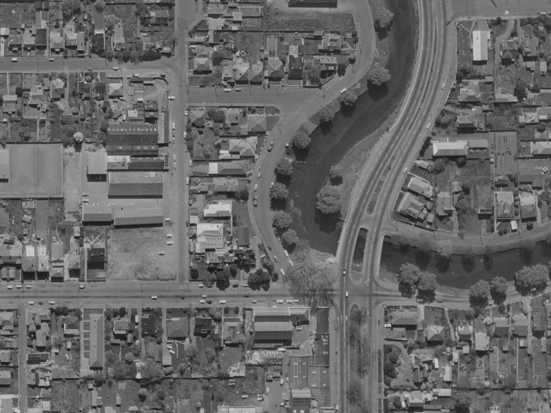 471 Oxford Terrace from the air, 1970-1974