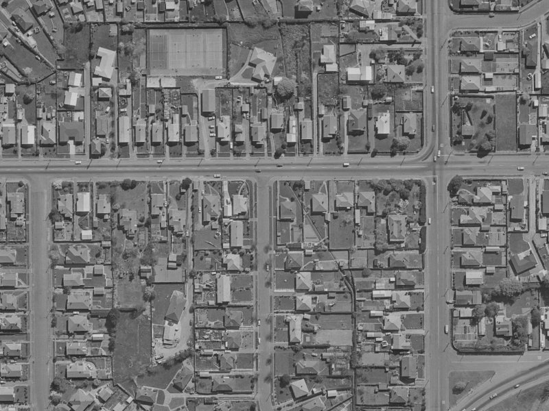 18 Sewell Street from the air, 1970-1974