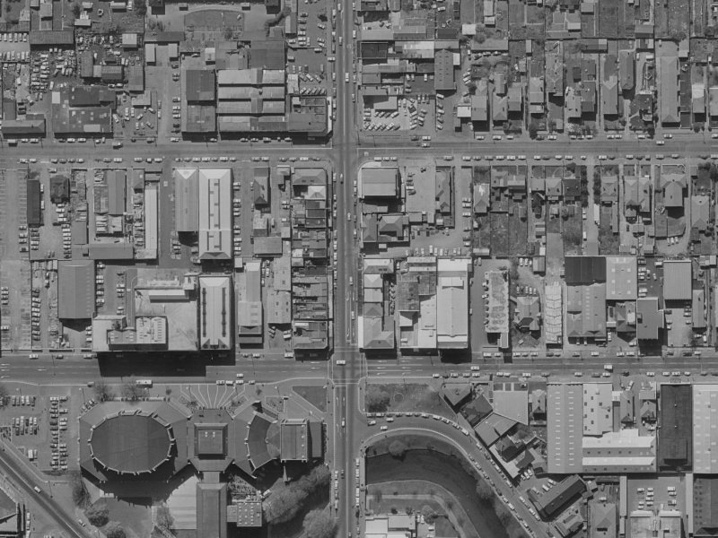 812 Colombo Street from the air, 1970-1974