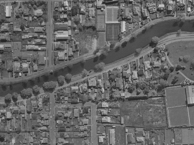 50 Avonside Drive from the air, 1970-1974