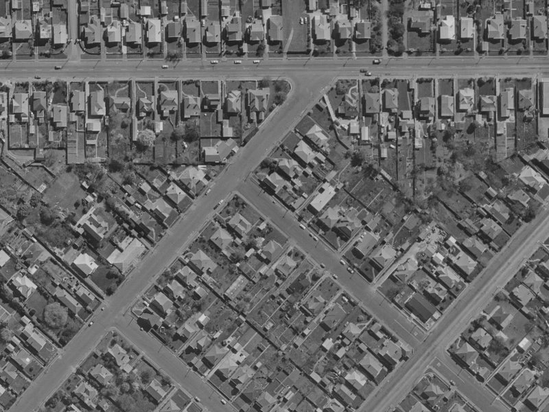 9 Surrey Street from the air, 1970-1974