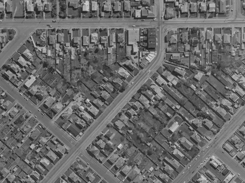 687 Gloucester Street from the air, 1970-1974