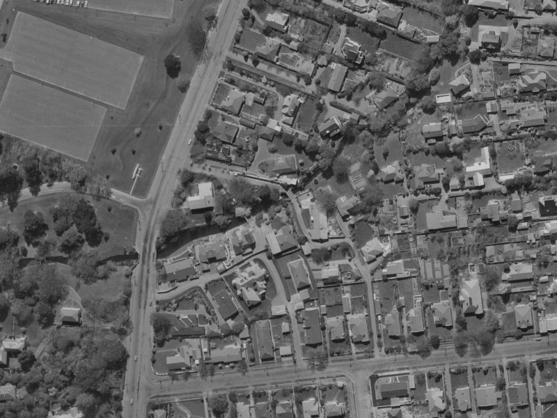 58 Clyde Road from the air, 1970-1974