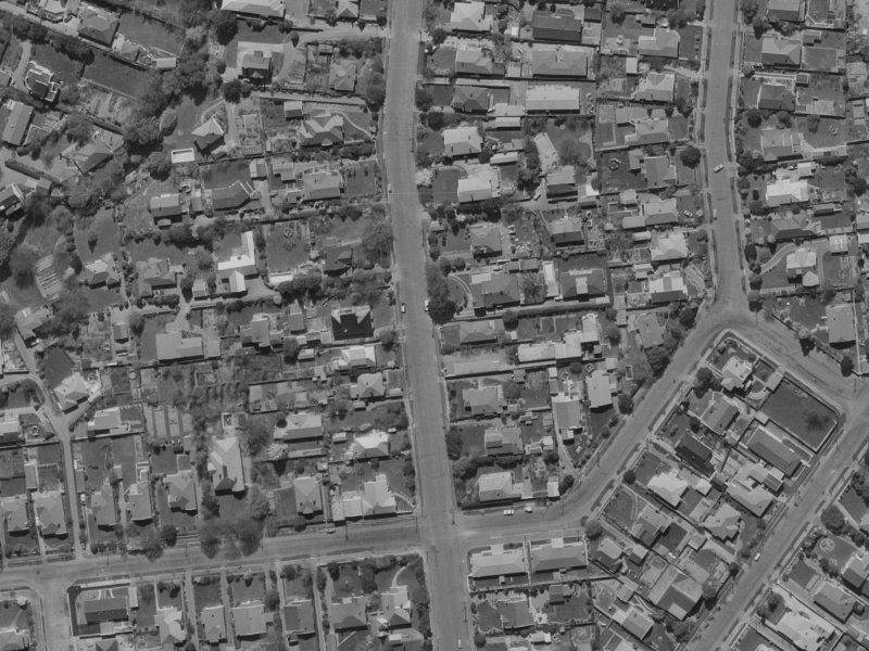 46 Puriri Street from the air, 1970-1974