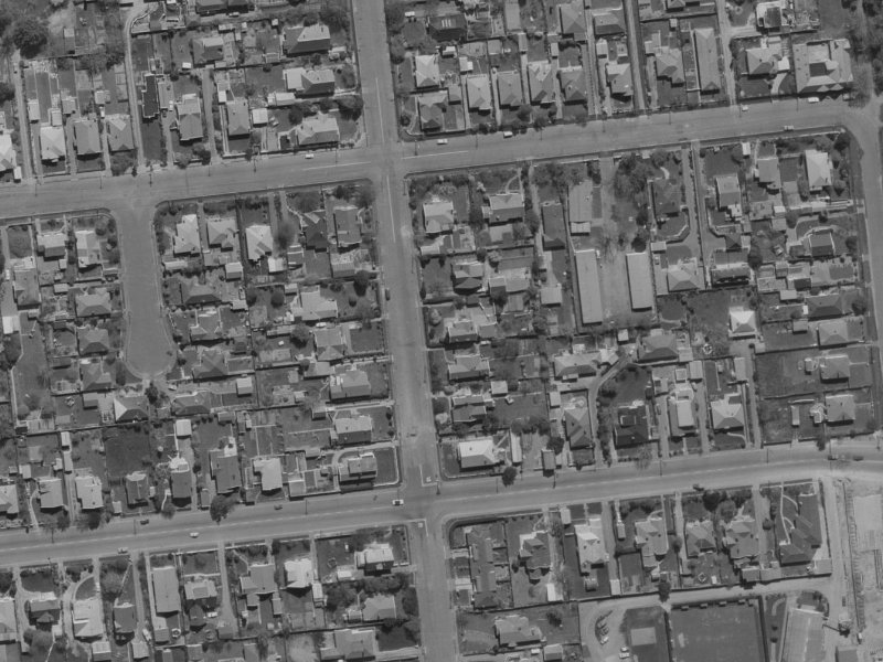 34 Harakeke Street from the air, 1970-1974