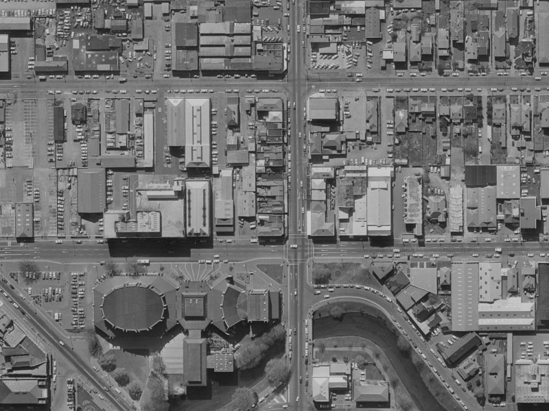 789 Colombo Street from the air, 1970-1974