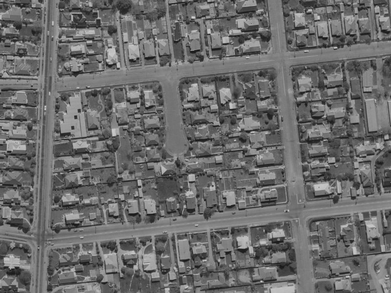 7 Nikau Place from the air, 1970-1974