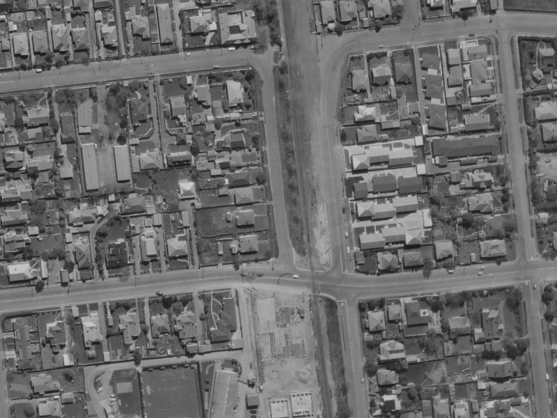 54 Matai St West from the air, 1970-1974