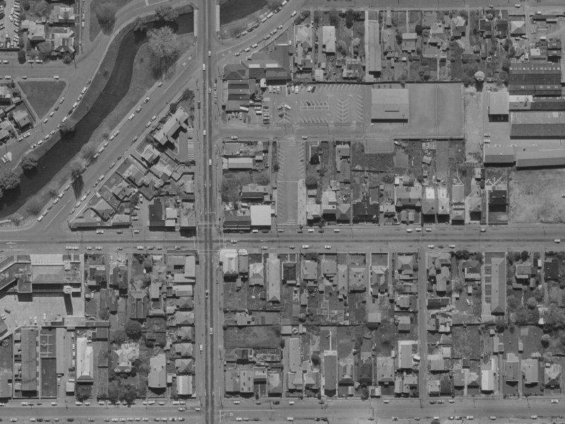 241 Kilmore Street from the air, 1970-1974