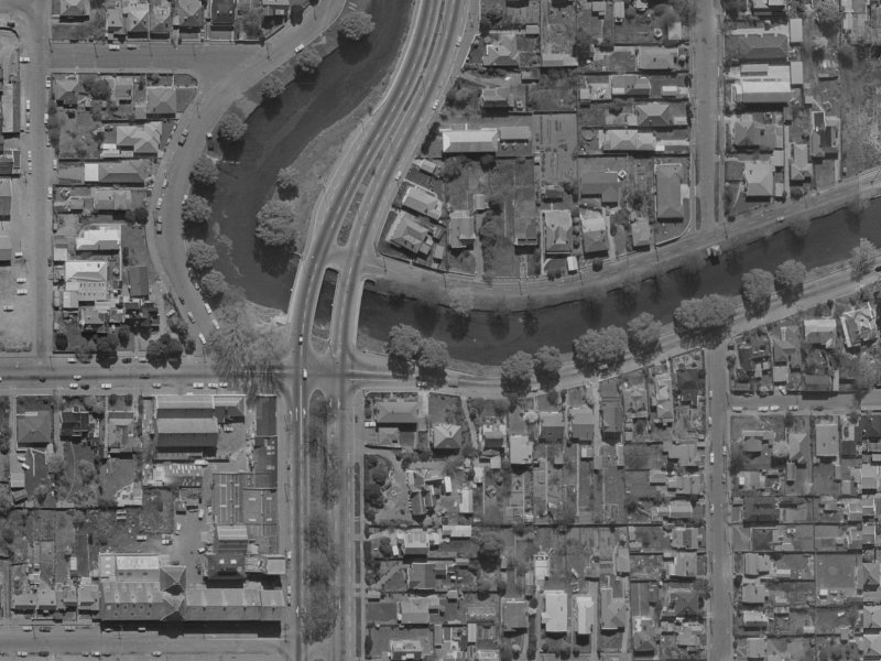 14 Avonside Drive from the air, 1970-1974