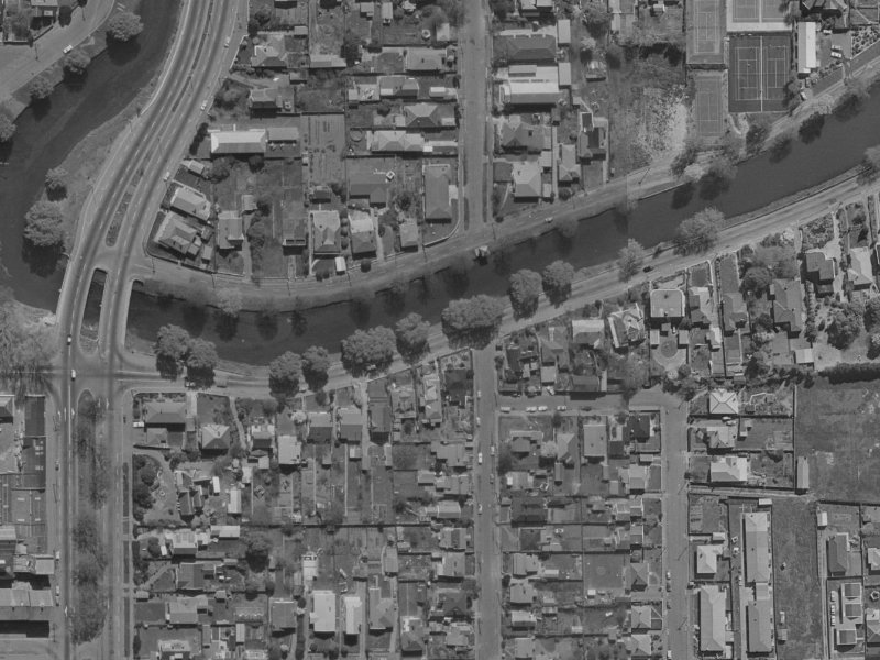 30 Avonside Drive from the air, 1970-1974