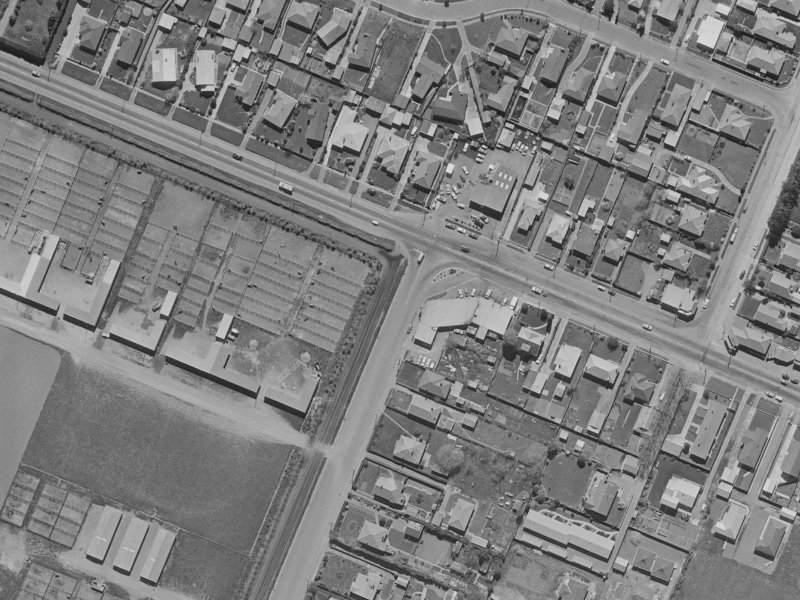 216 Racecourse Road from the air, 1970-1974