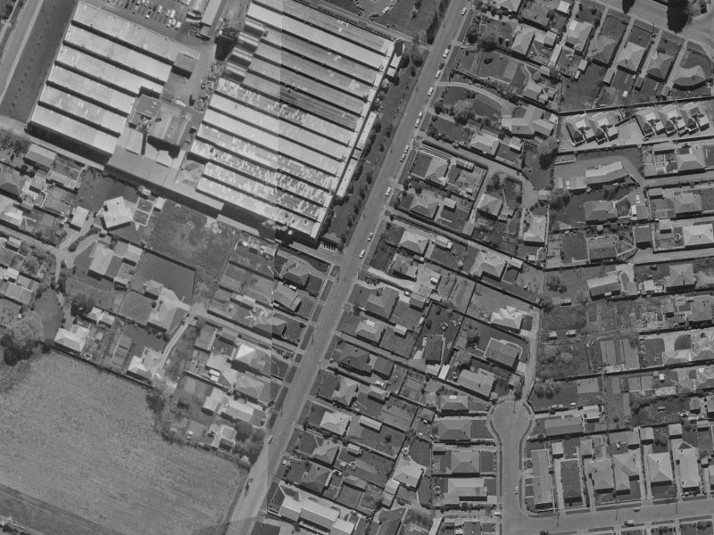 58 Peer Street from the air, 1970-1974