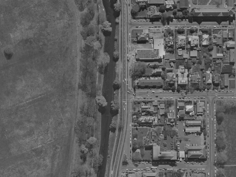42 Kilmore Street from the air, 1970-1974