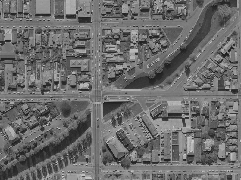 219 Kilmore Street from the air, 1970-1974