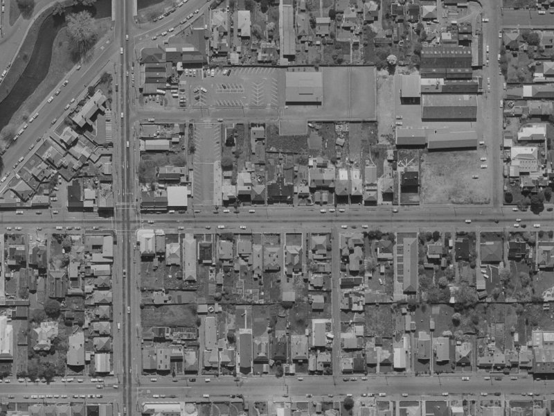 247 Kilmore Street from the air, 1970-1974
