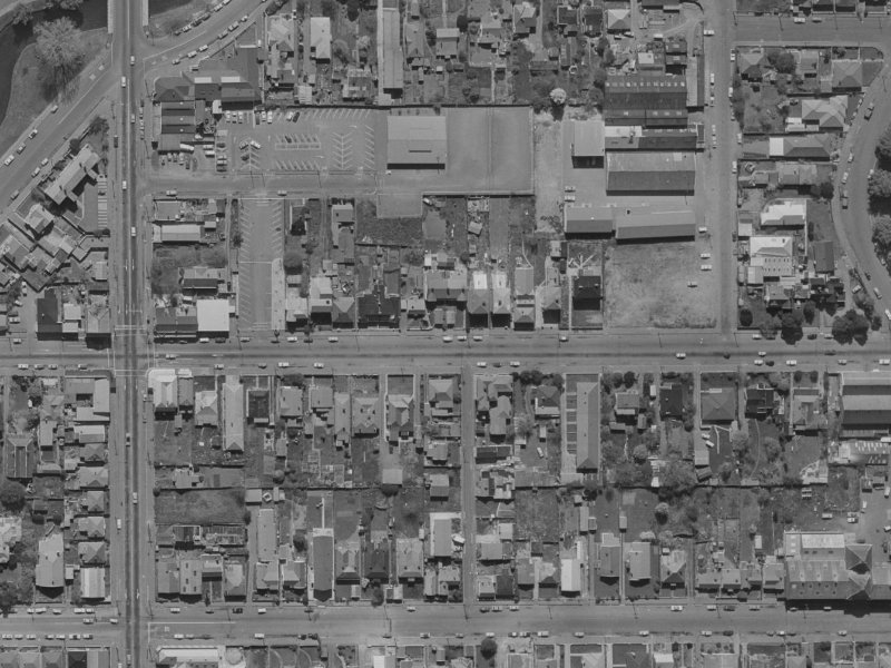 255 Kilmore Street from the air, 1970-1974