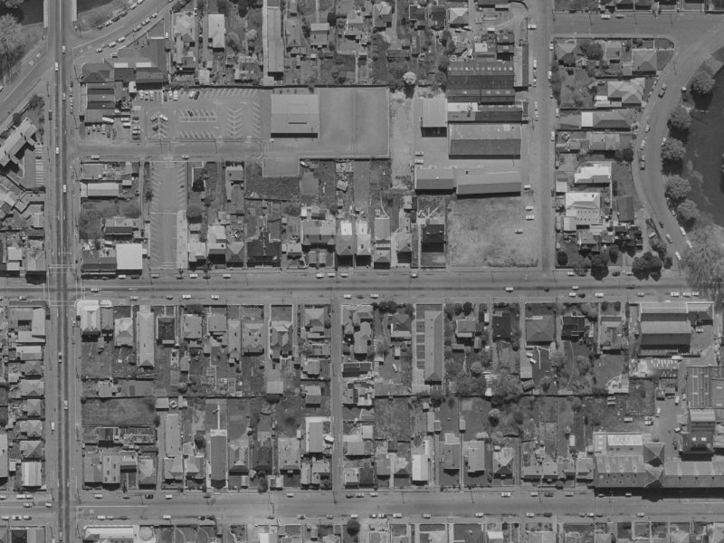 261 Kilmore Street from the air, 1970-1974