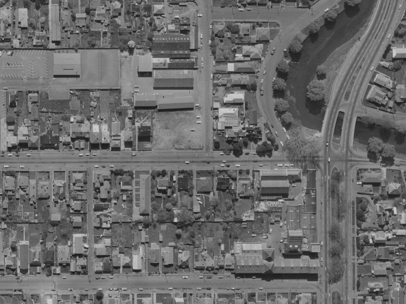 274 Kilmore Street from the air, 1970-1974
