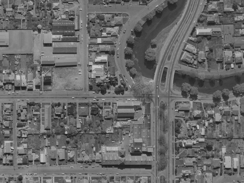 288 Kilmore Street from the air, 1970-1974