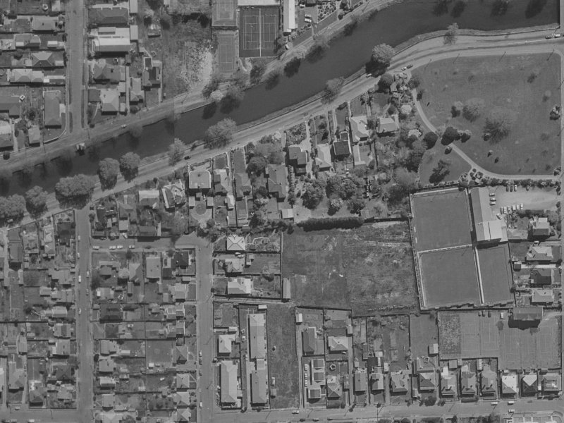 Te Orewai Place from the air, 1970-1974