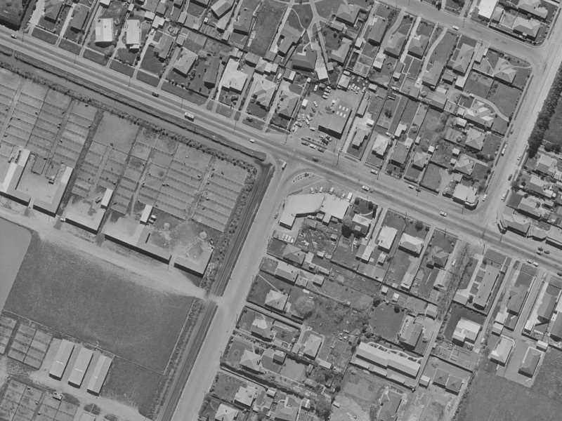 214 Racecourse Road from the air, 1970-1974