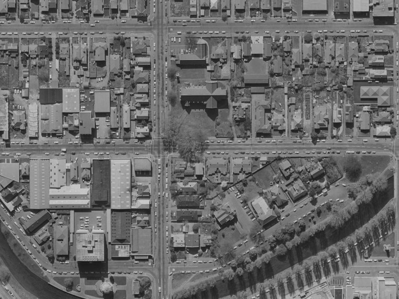 162 Kilmore Street from the air, 1970-1974