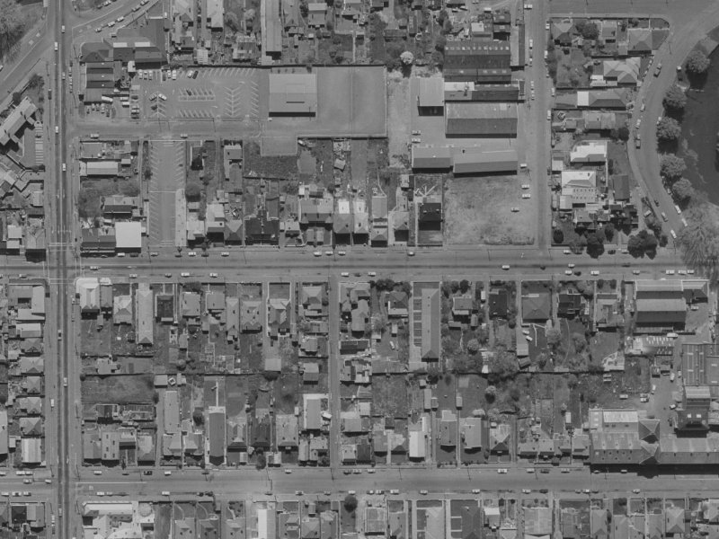 254B Kilmore Street from the air, 1970-1974