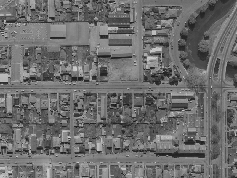 266 Kilmore Street from the air, 1970-1974