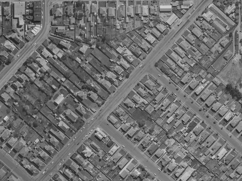 691A Worcester Street from the air, 1970-1974