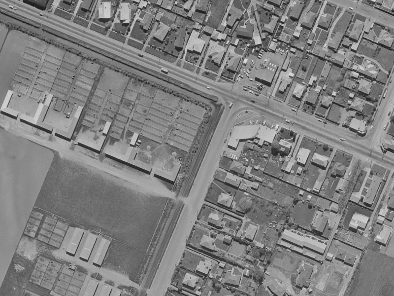 212A Racecourse Road from the air, 1970-1974