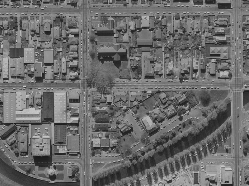 168 Kilmore Street from the air, 1970-1974
