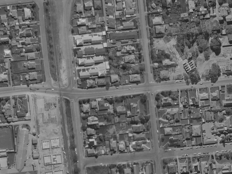 18 Kilmarnock Street from the air, 1970-1974